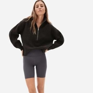 Everlane Perform Biker Short Recycled Nylon Stretch Gray Athletic NEW XS
